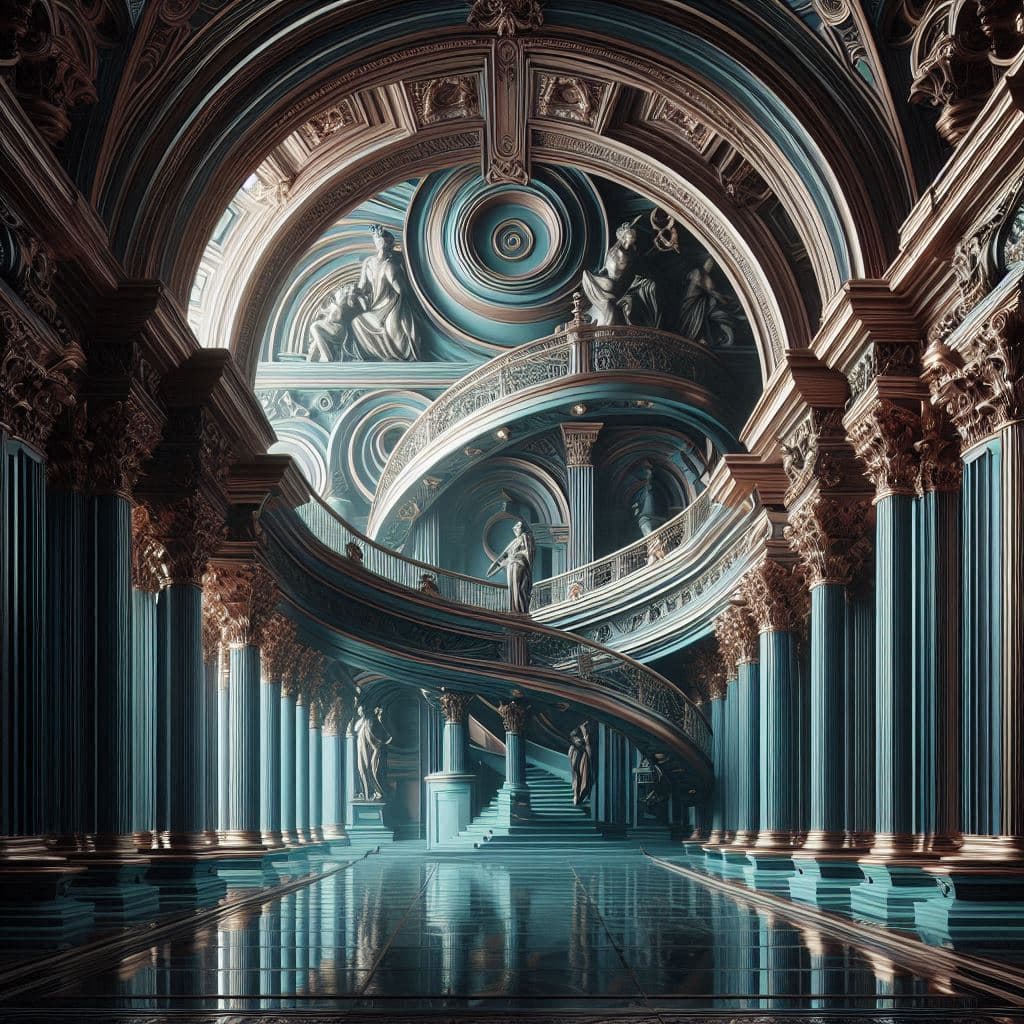 AI generated: the best of the art gallery's, in the style of oliver wetter, alberto seveso, cyberpunk dystopia, da...