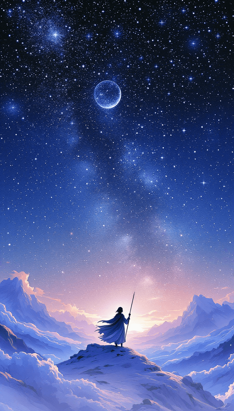 AI generated: « Under the starry sky, the thin birdlike warrior turned to the East. »
