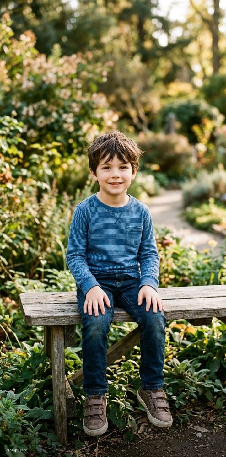 AI generated: Boy in the style of Kodak Gold 200 --no freckles --chaos 75 --ar 1:2 --raw --sref 1936951861 --profi...