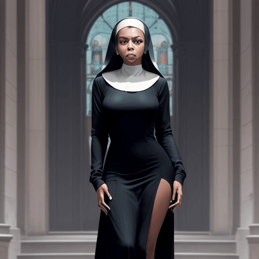 AI generated: beyoncè with nuns dress