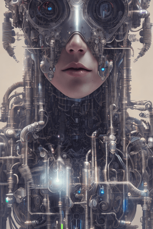 AI generated: full body cyborg| full-length portrait| detailed face| symmetric| steampunk| cyberpunk| cyborg| intr...