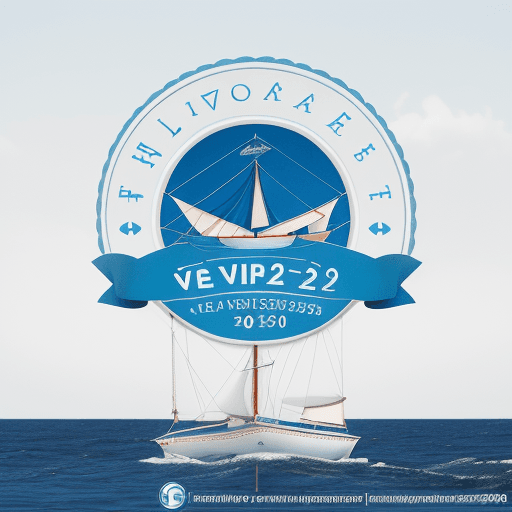 AI generated: Logotipo con el nombre de IES Veles e Vents 20º Aniversario: Diseño simple y conmemorativo: de Un ve...