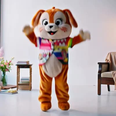 AI generated video: Make the mascot do a tiktok dance