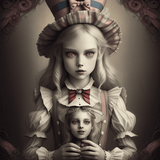 AI generated: alice in wonderland, mad hatter the sweet and innocent, highly detailed, innocent face, near perfect...