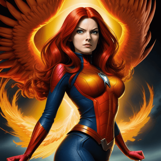 AI generated: marvel comics xmen jean grey the phoenix 

