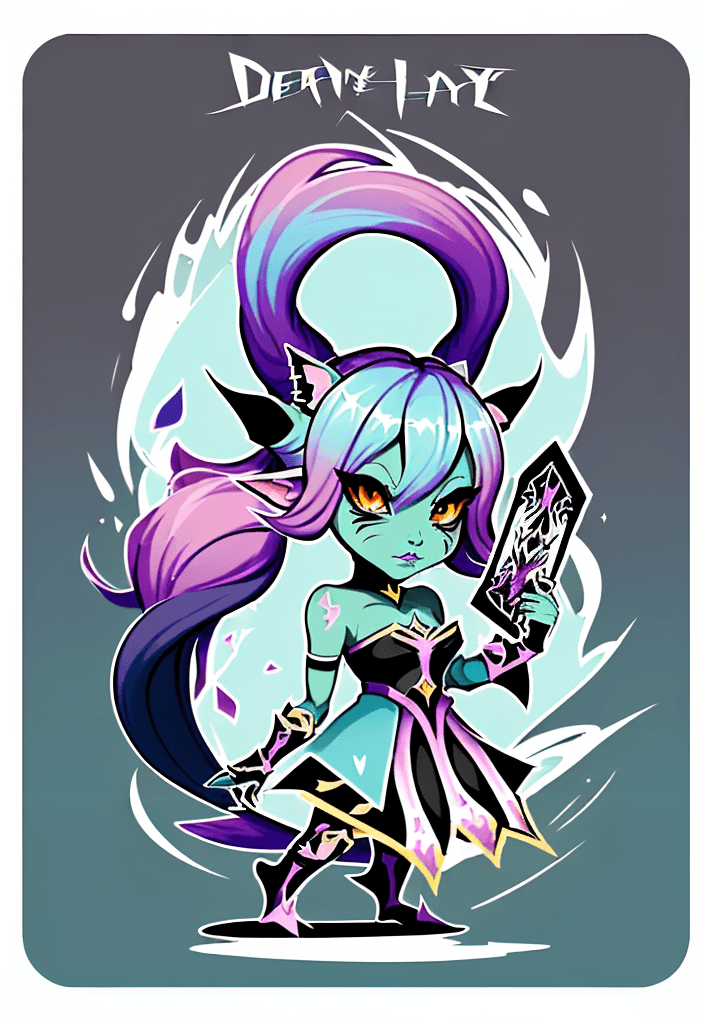 AI generated: Generate an image in the style of the 'Here to Slay' card game, devoid of any text elements. The art...