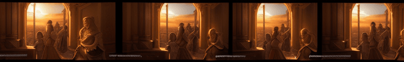 AI generated: Renaissance style a cinematic scene set during golden hour.