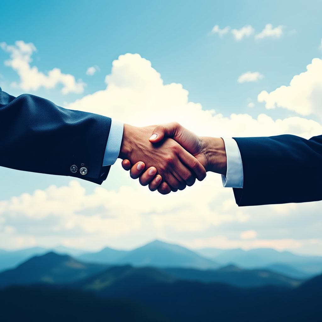 AI generated: hand shaking
