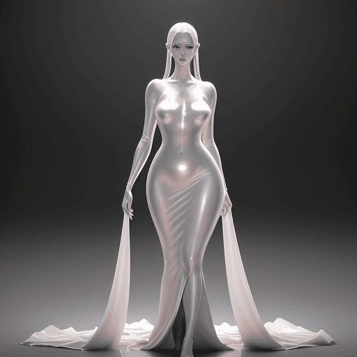 AI generated: Imagine a woman who embodies elegance and grace, her lips glistening with a soft, shiny sheen. In a ...