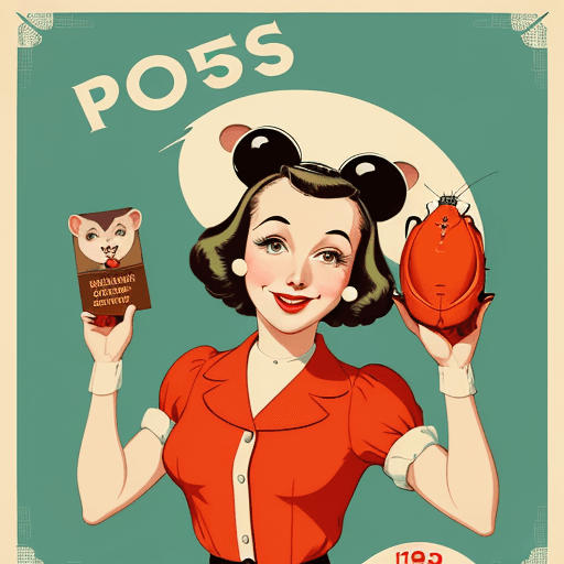AI generated: In a playful, vintage-inspired design, create a humorous propaganda poster featuring a whimsical opo...