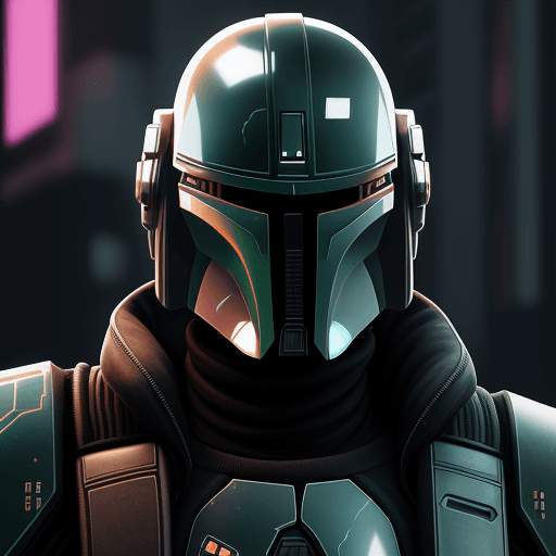 AI generated: portrait, cyberpunk mandalorian, futuristic, highly detailed, made with blender --v 4