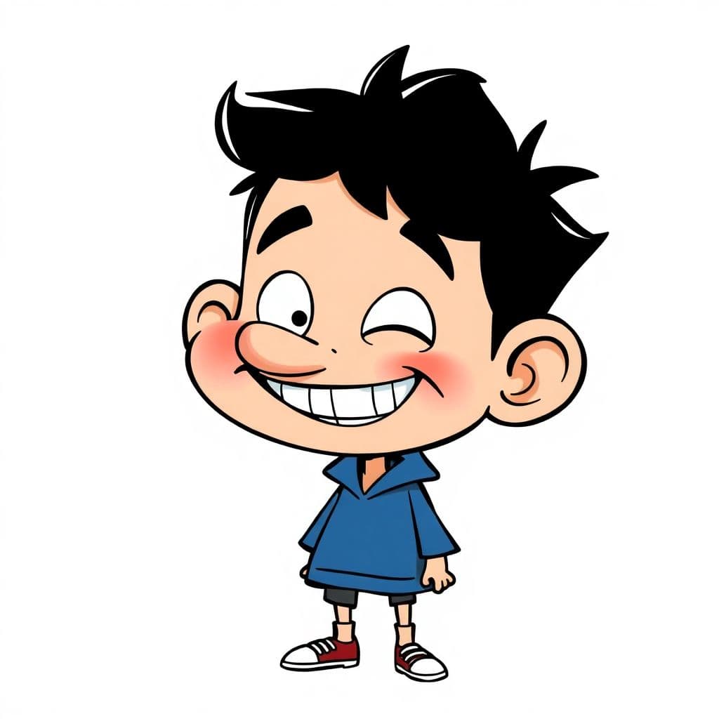 AI generated: caricature illustration, children's comic book character, hilariously exaggerated features --ar 1:2 ...