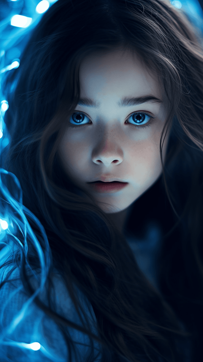AI generated: portrait photo by "Brandon Woelfel",color photo of a beautiful little taiwanese girl with stunningly...