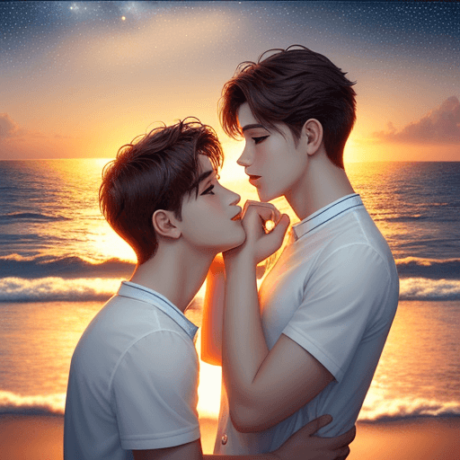 AI generated: Silent Whispers: When Love Finds Its Voice, Boys love,  perfect proportions good looking handsome, c...