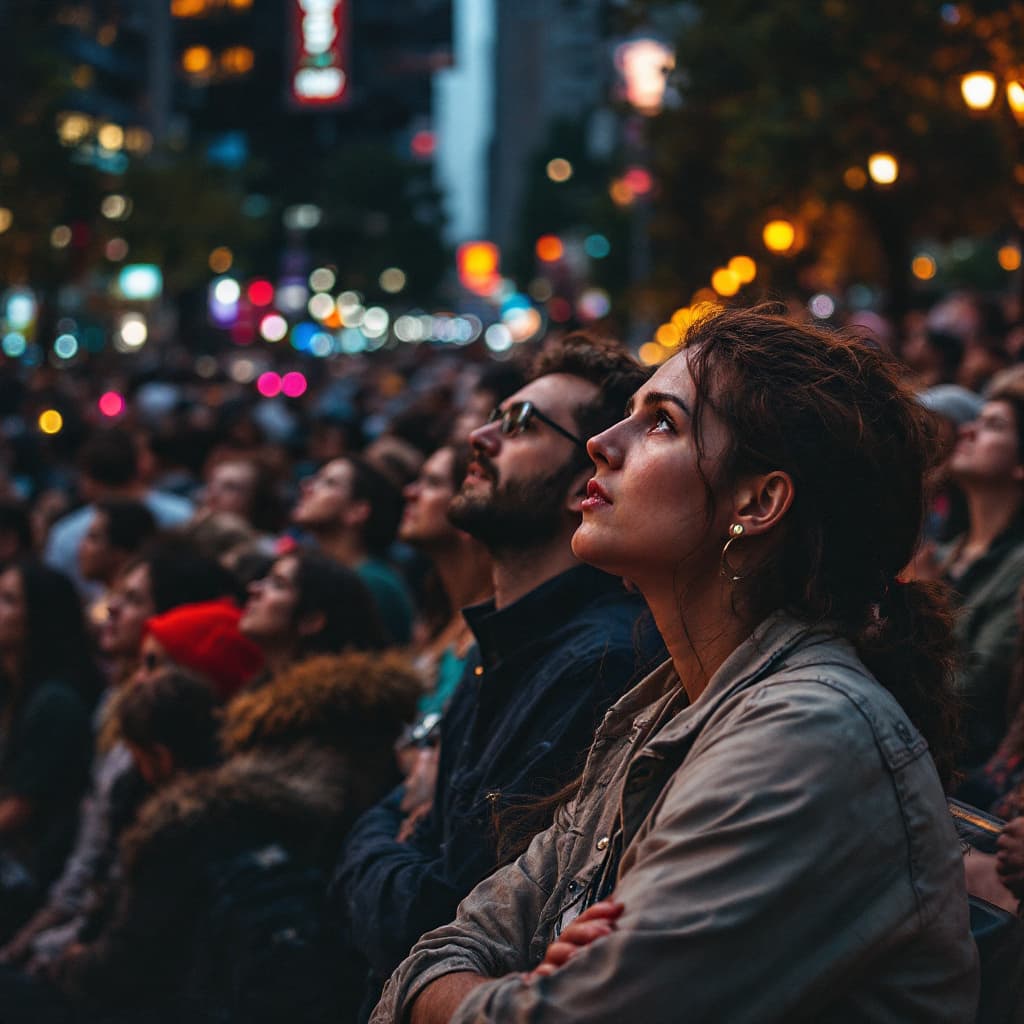 AI generated: people watching in awe