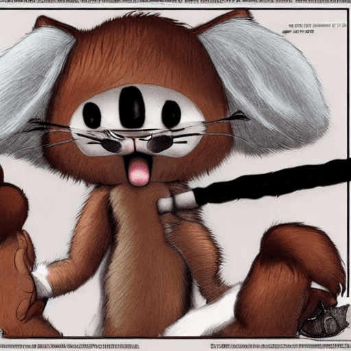 AI generated: gay, furry, nsfw, anthropomorphic, feline, cat, brown fur, striped fur, blue eyes, ears with tuff, l...