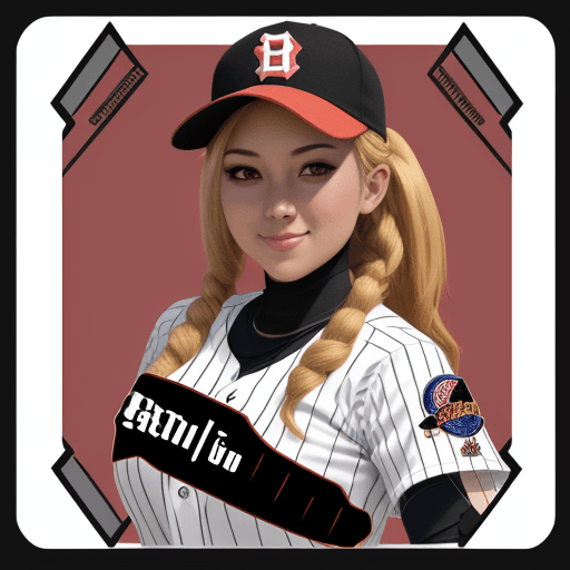 AI generated: a HD design of a COSPLAY FEMALE THAT FITS ON A BASEBALL CARD WITH BLACK BORDER WITH 5 PADDING AROUND...