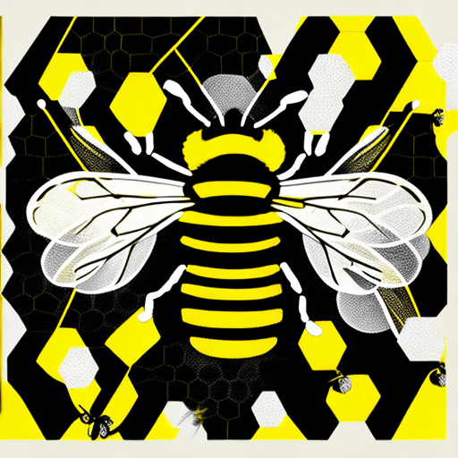 AI generated: bee image, modern, versatile, unique, striking and creative, business model, innovation, entrepreneu...