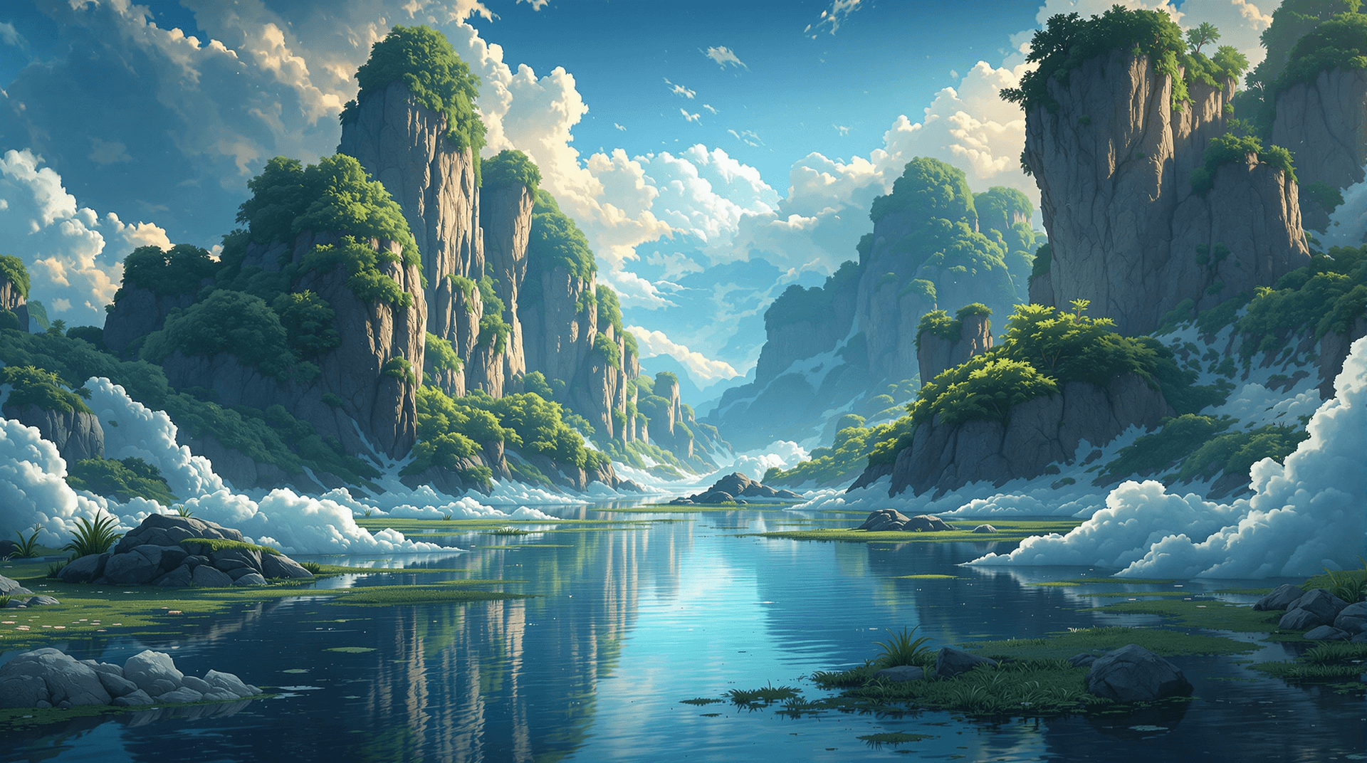 AI generated: anime beautiful story scene. cinematic, hyper realism, high detail, 8k