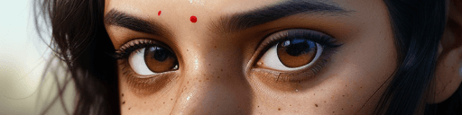 AI generated: detailed and realistic (upper body portrait:1.2) of a Indian woman with a few (freckles:0.8) BREAK r...