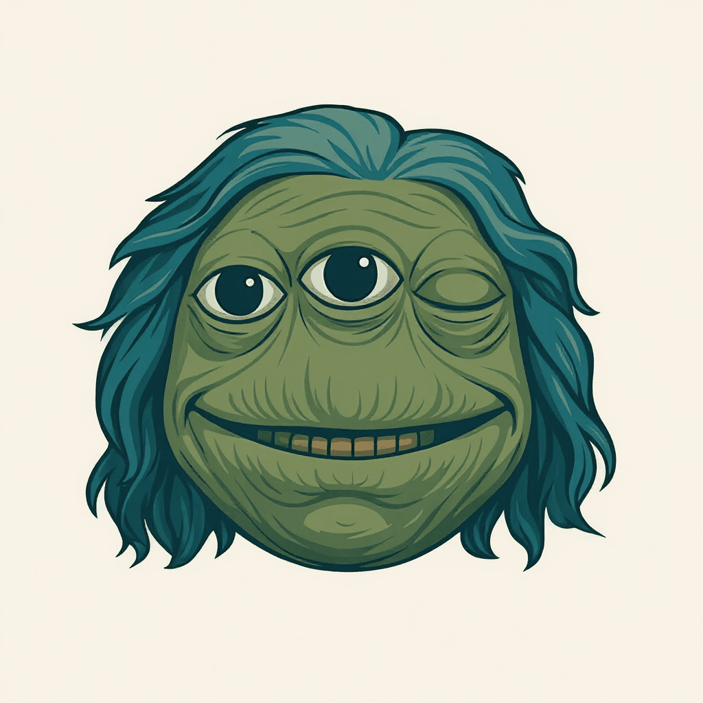 AI generated: an app icon of the character simplified through vectorized shapes and centered in the middle. iOS st...