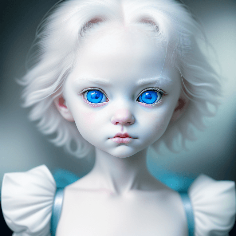AI generated: (hyperrealism : 1. 4), (award winning: 1. 4) (masterpiece photo: 1. 4) BREAK 
a very cute white (alb...