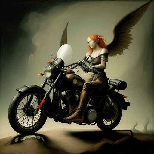 AI generated: Imagine a painting by Hieronymus Bosch, inspired by his painting titled "The Inferno" but with many ...