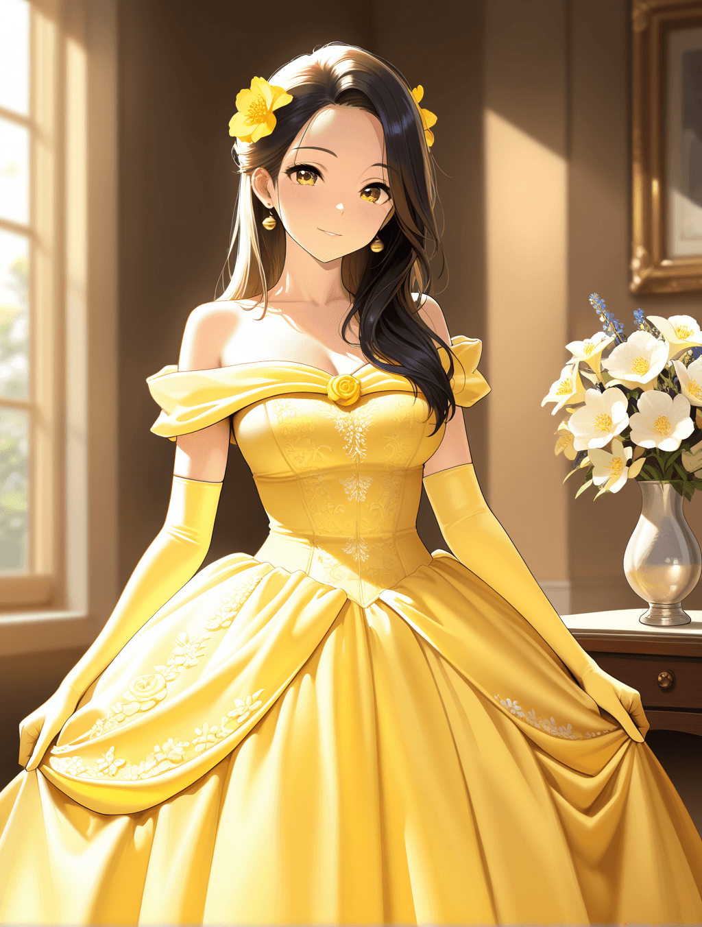 bell's yellow gown