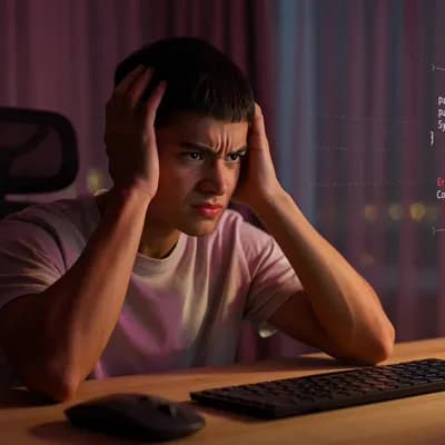 AI generated video: Create a highly realistic cinematic 15-second video about the struggle of learning Java programming....