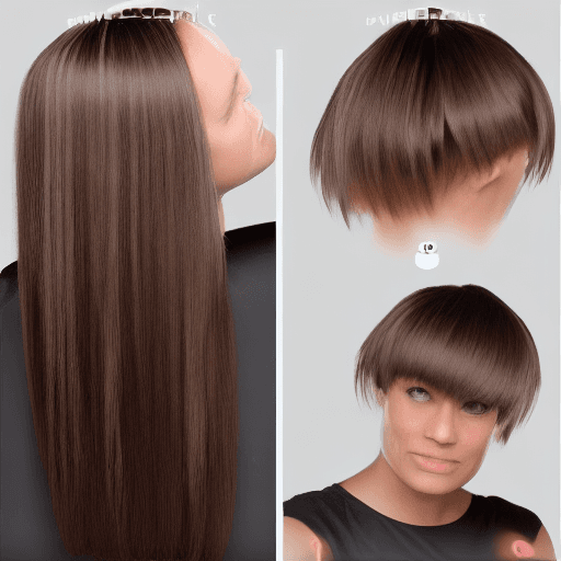 AI generated: Cut to a girl flipping through hairstyle options on a smartphone, 8k