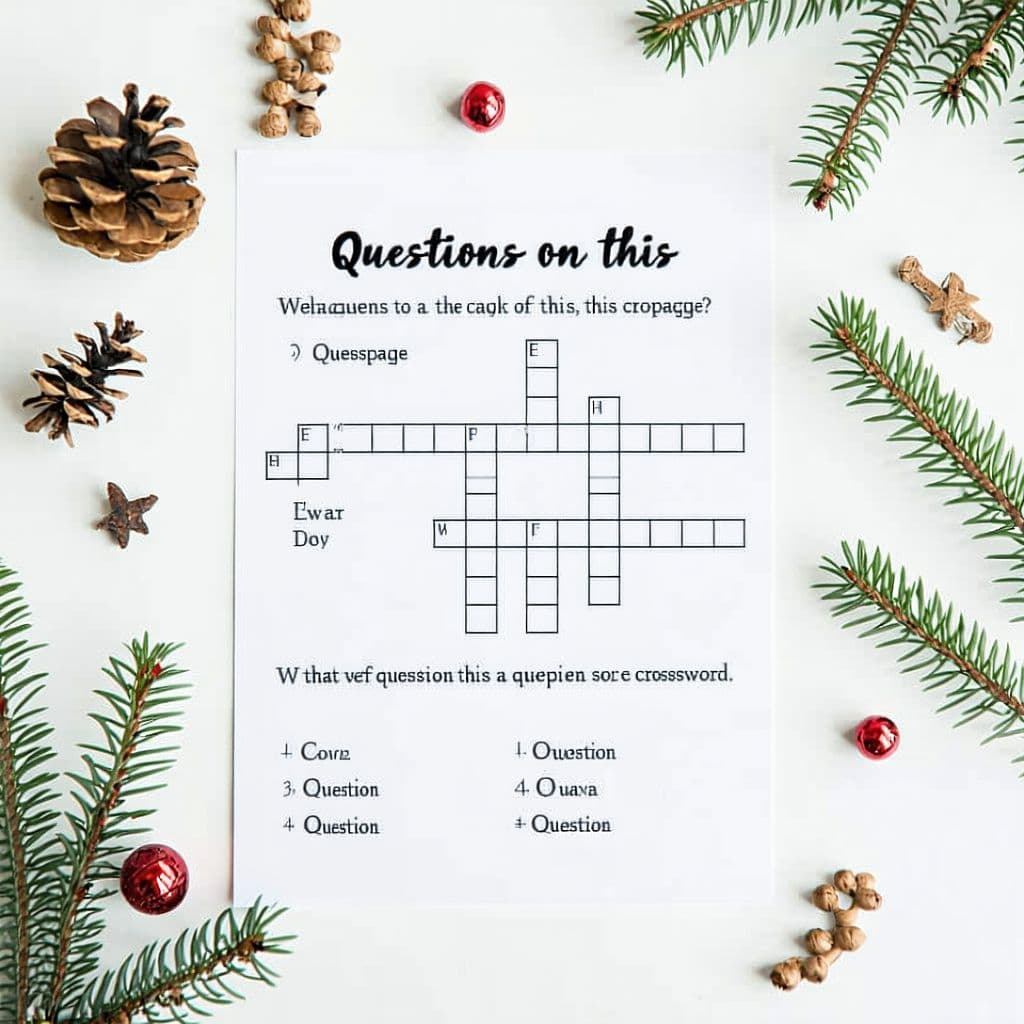 AI generated: Create a simple on a sheet of paper with a few decorations around it with the questions on this page...