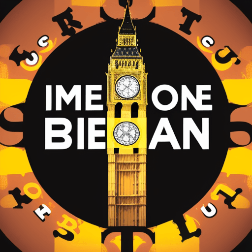 AI generated: Imagine logo illustration, big ben, text london, font type bold arial