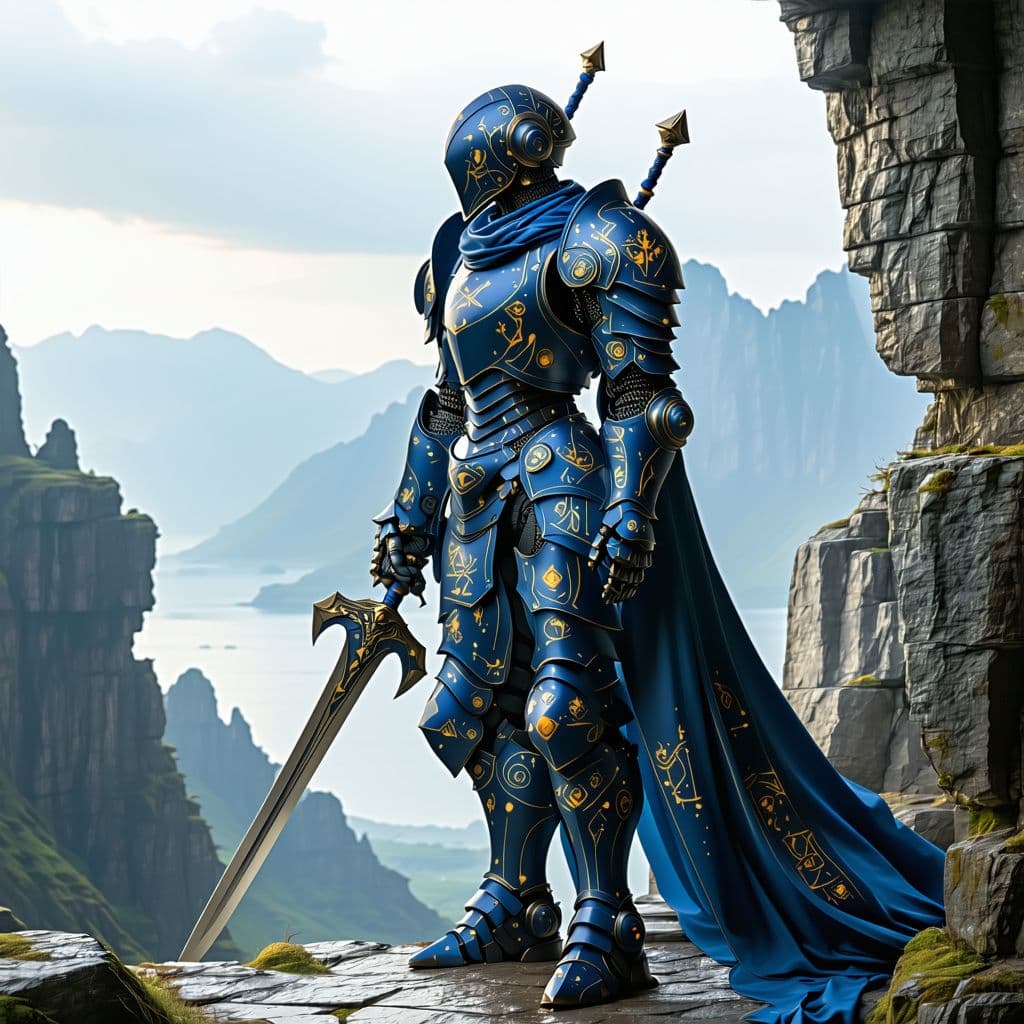 AI generated: A striking and agressive illust ration of an ultra realistic warforged made of wood, leather, and me...