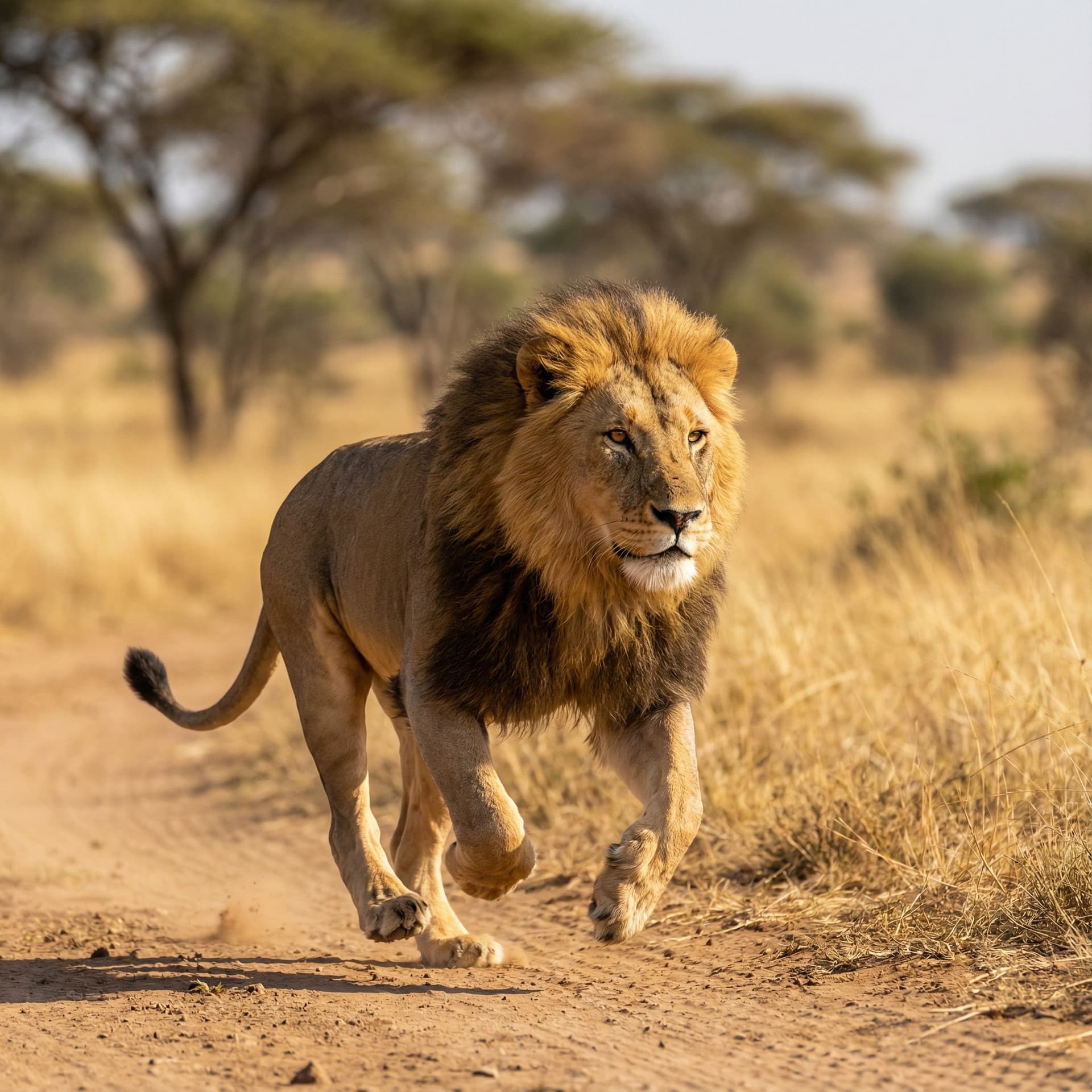 AI generated: Lion run 
