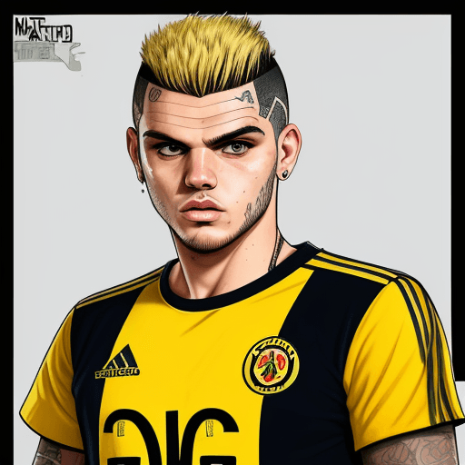AI generated: Mauro Icardi as a GTA San Andreas cartoon, Mauro Emanuel Icardi Rivero imagined as a cartoon drawing...