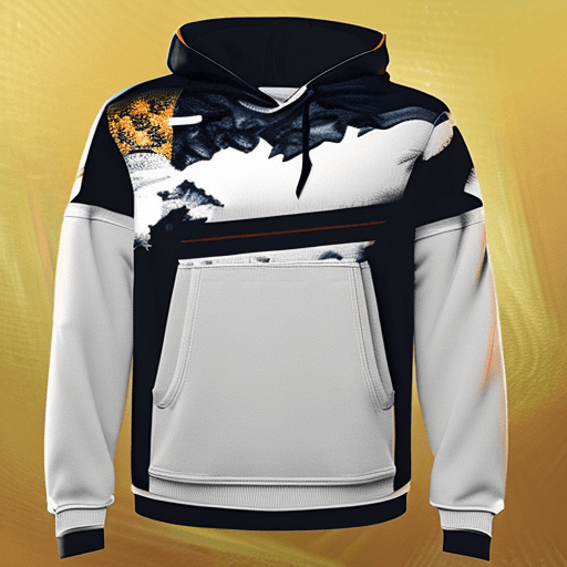 AI generated: image of a hoody from demobaza.com, front and back views of this hoodie in one image, white  backgro...