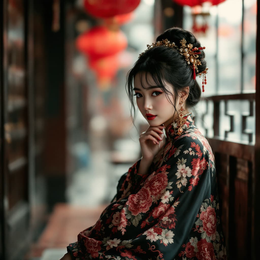 AI generated: Chinese girl in qipao