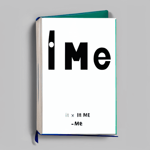 AI generated: book cover design, plain, written "I M ME", 2K, 4K