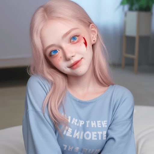 AI generated: pov, shaded face, single girl, smile, happy, (jitome:1. 1), blue eyes, blush. (heavy breathing:1. 1)...