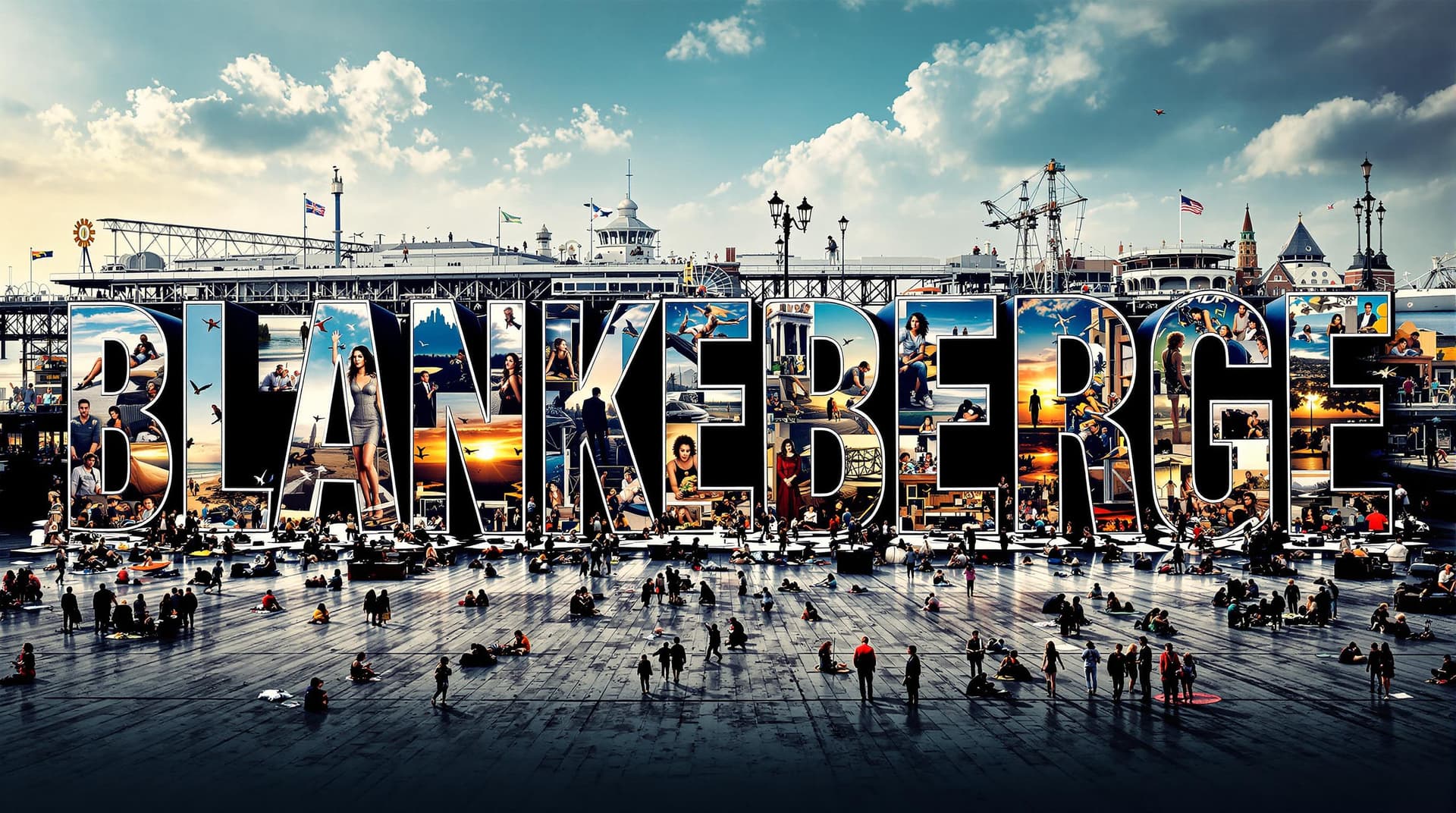 AI generated: A striking, high-contrast cinematic photo-style vertical collage that captures the essence of Blanke...