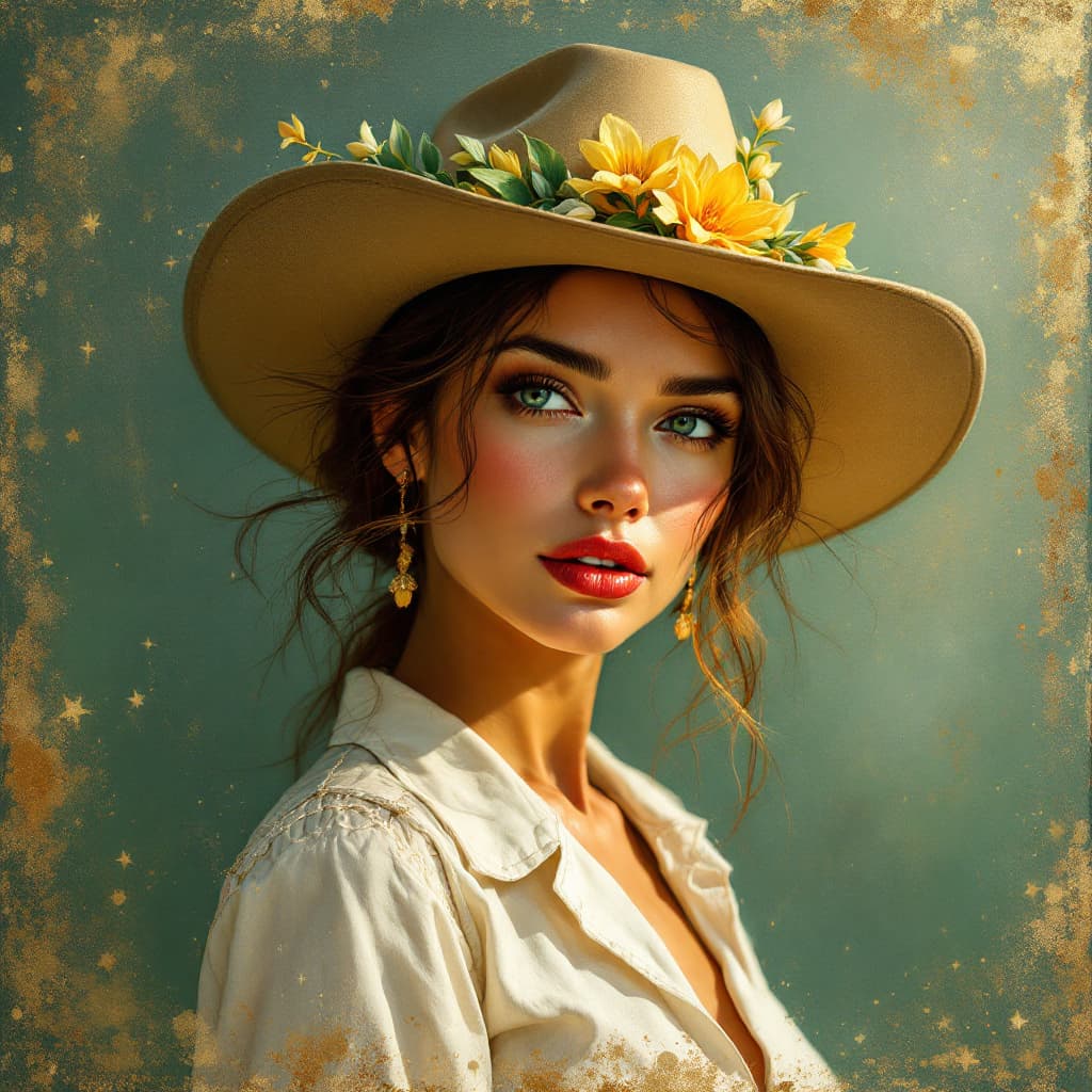 AI generated: Rough style with a minimalist, textured canvas, loose, expressive lines and brushstrokes, A portrait...