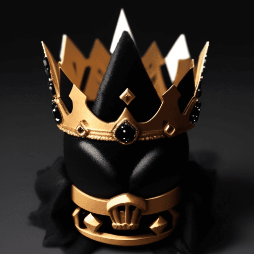 AI generated: Crea una corona de rey fragmentada, en un fondo negro con vidrios rotos