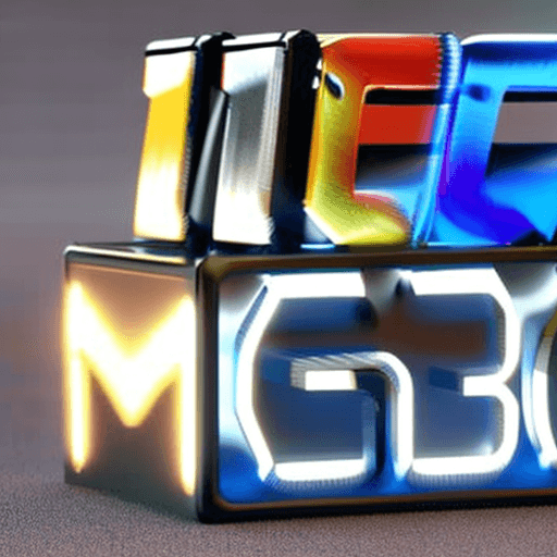 AI generated: 3d render logo of 'MEGA PC' a company of electronic and gaming products, hyper realistic 8k resoluti...