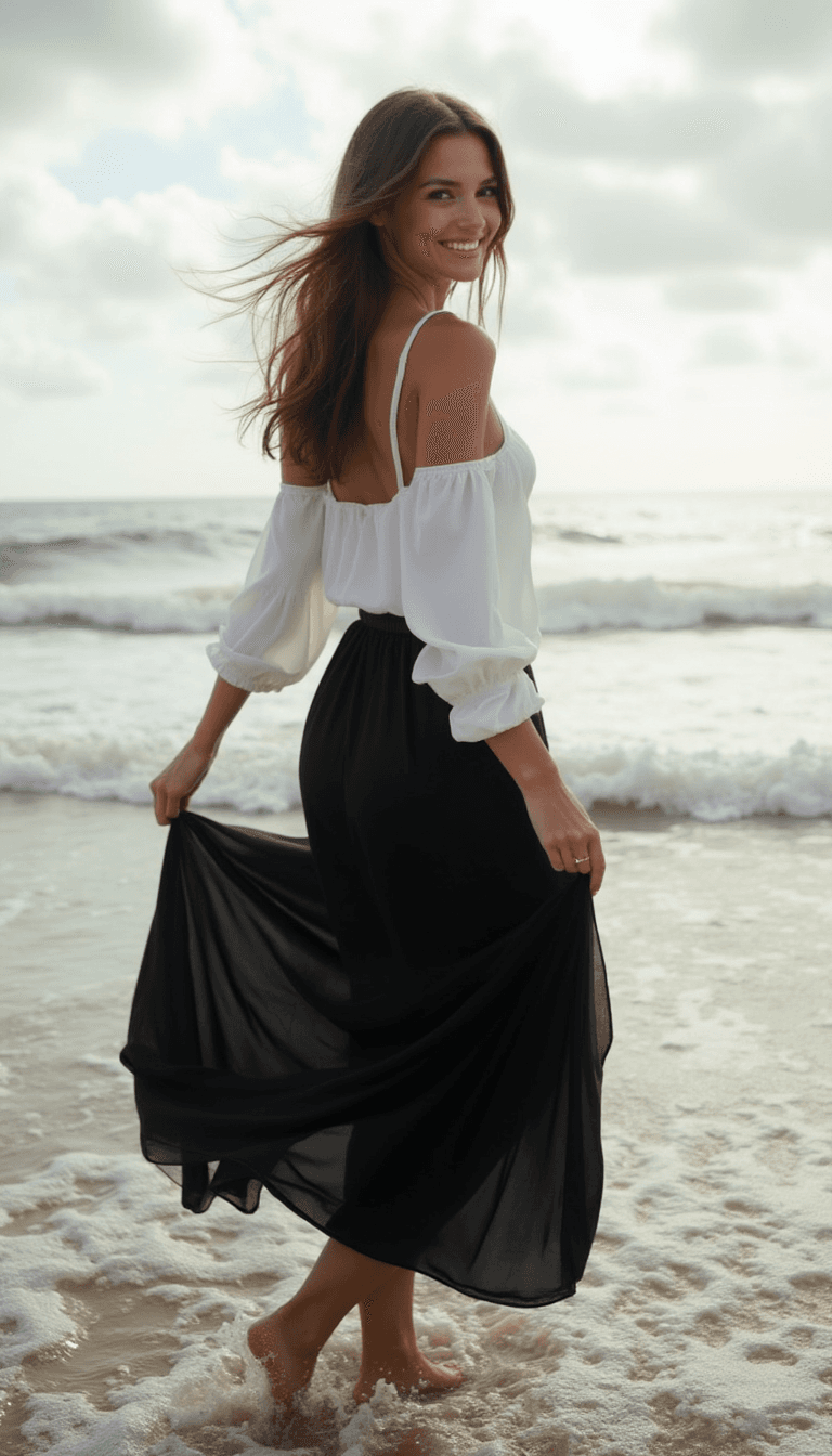 AI generated: a beach with rough surf on a cloudy day, light shining through the clouds and reflecting off the wat...