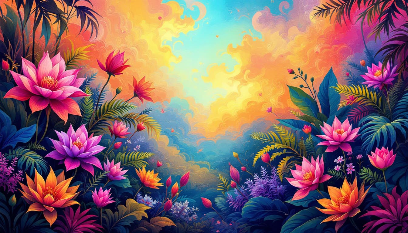 AI generated: Image is a digital painting with an abstract style, featuring a dreamlike and ethereal composition. ...