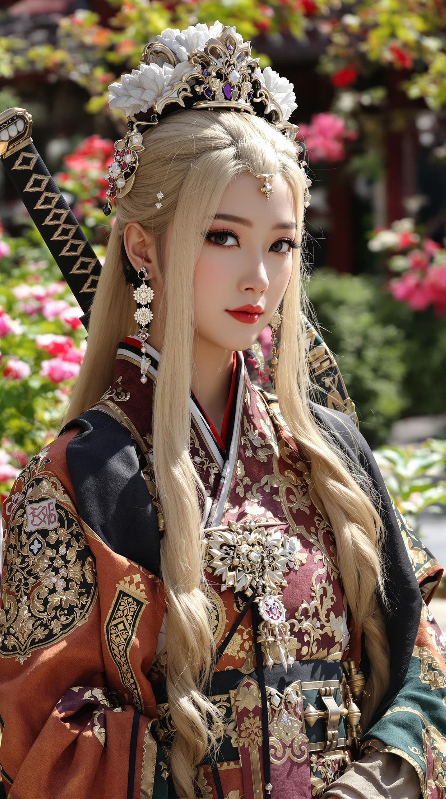 AI generated: a professional photo of a exceptionally of the most beautiful (Chinese empress) girl in China, (age ...
