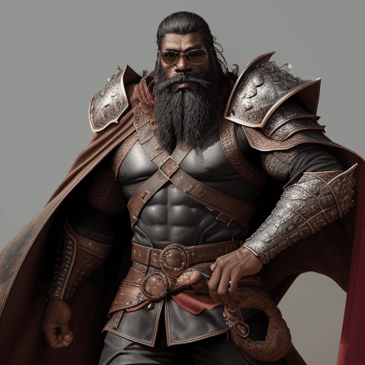 AI generated: It immortalizes the full-length figure of a tall, muscular, dark-skinned, intrepid human explorer th...