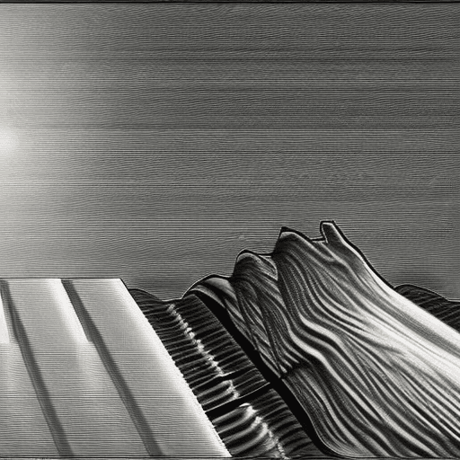 AI generated: A Manga berserk drawing style, black and white sky high level of details dramatic light, pale sunris...