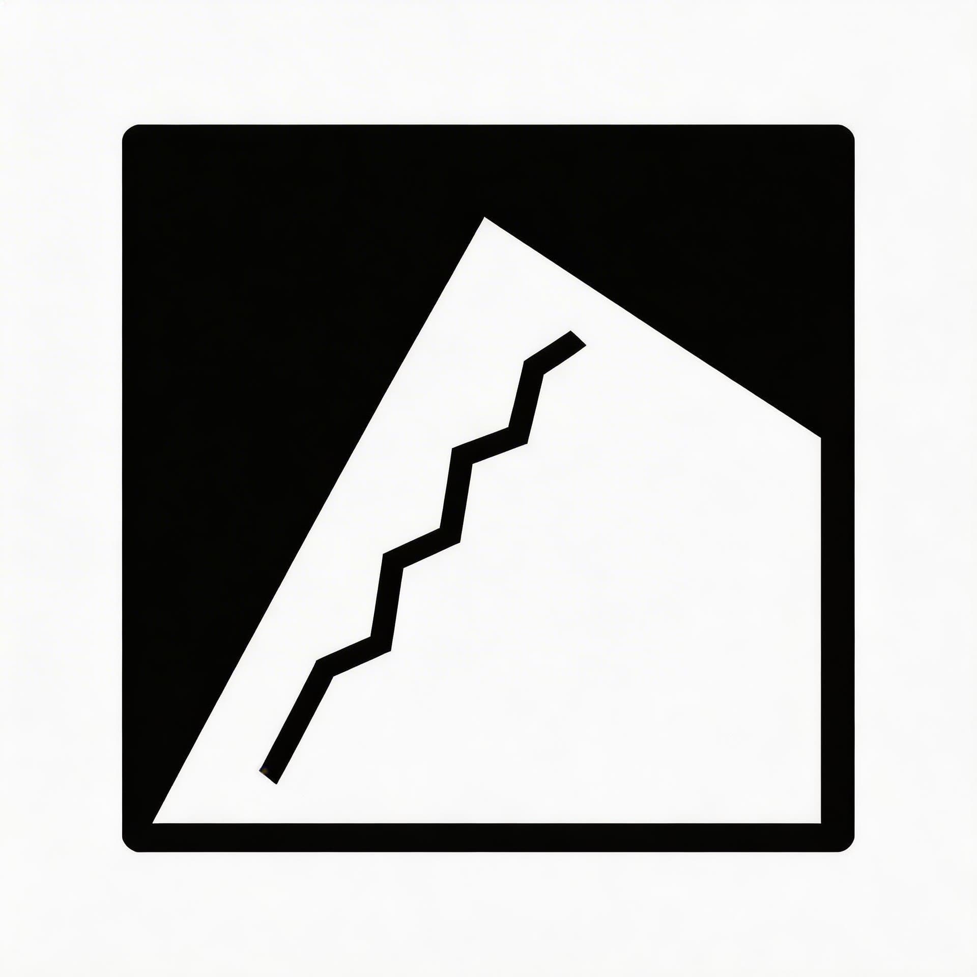 AI generated: Design an ultra-minimalist icon logo for a climbing guide brand called "crag.guide".

Focus: simple,...