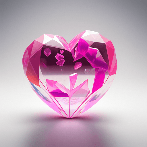 AI generated: Kodak disposable photography of human heart made of crystal, minimalism, modern, 8k, photorealism, -...
